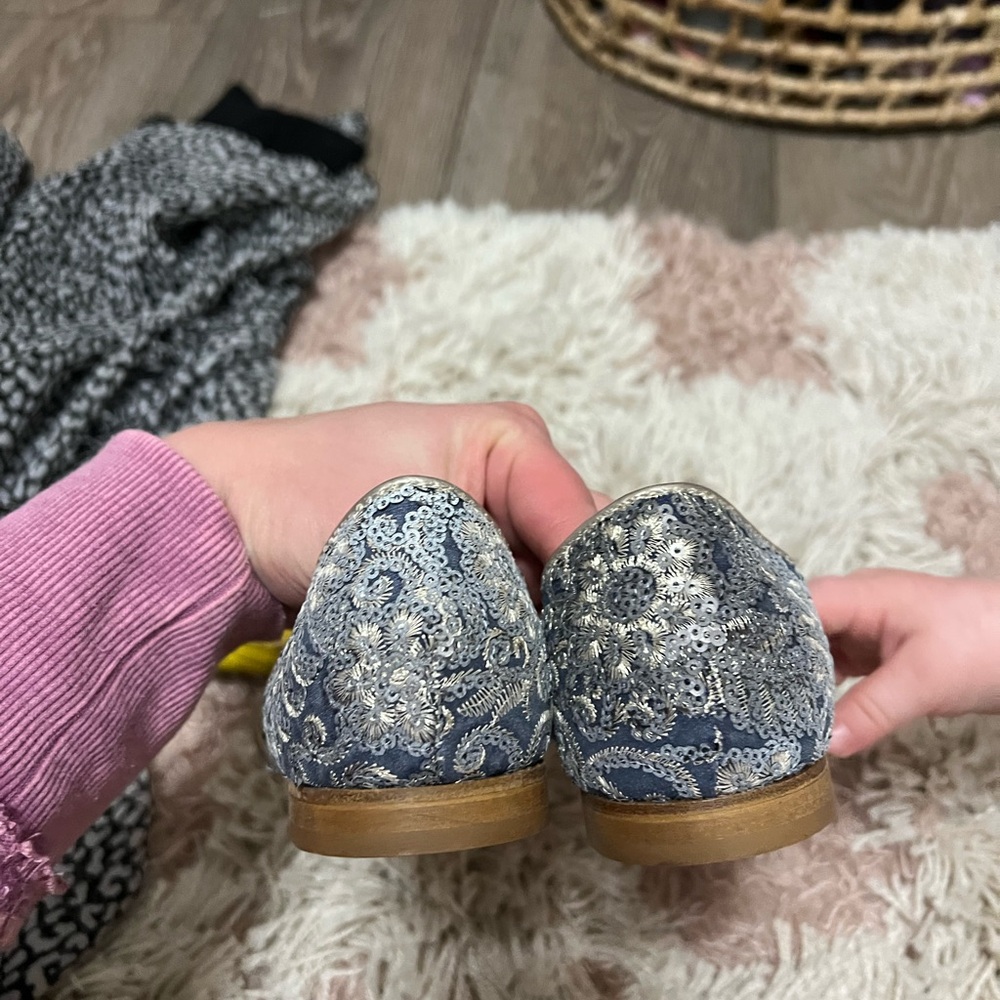 Sundance Serenade Sequined Blue Flats - Picture 8 of 8